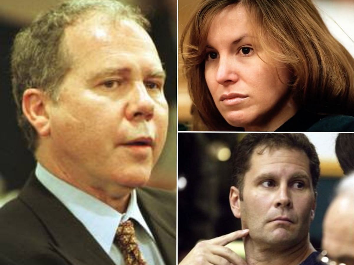 Ted Binion&#039;s then-girlfriend Sandy Murphy and her lover Rick Tabish were arrested in connection with his death (Image via Bonnie&#039;s Blog of Crime, @DatelineNBC/Twitter, Castles &amp; Cryptids)