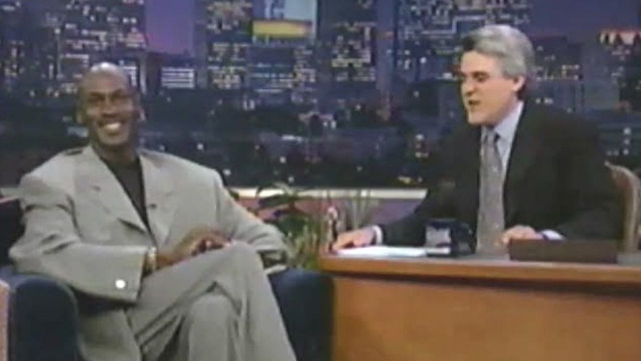 Michael Jordan and Jay Leno (Photo: Memories of Air/YouTube)