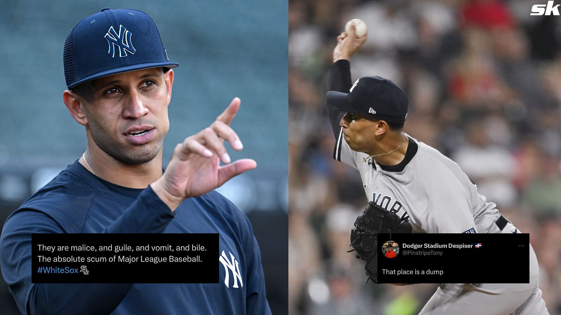 Relief pitcher Keynan Middleton of the New York Yankees throws a pitch against the Chicago White Sox