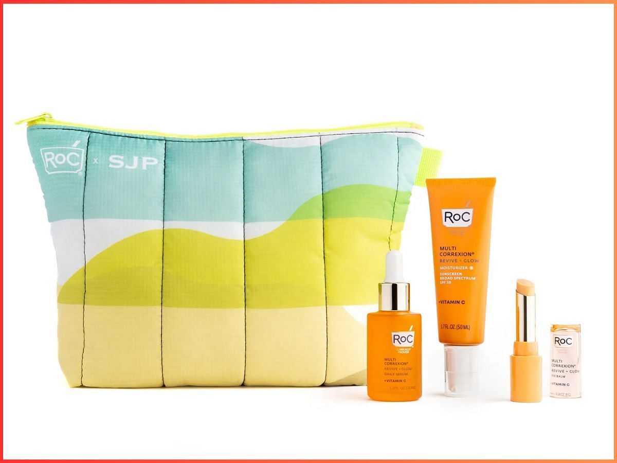 Get a glam-rich skin with RoC X SJP Brightening Trio With Vitamin C gift set. (Image via Sportskeeda)