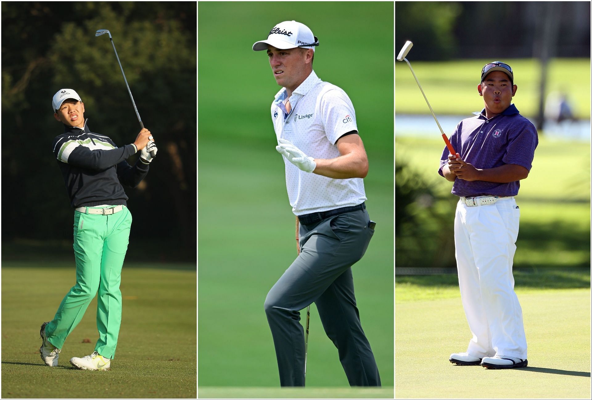 Guan Tianlang, Justin Thomas and Tadd Fujikawa(via Getty Images)