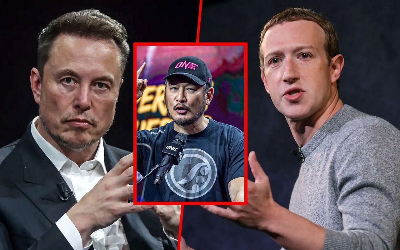 Elon Musk, Chatri Sityodtong, and Mark Zuckerberg - Photo by ONE Championship