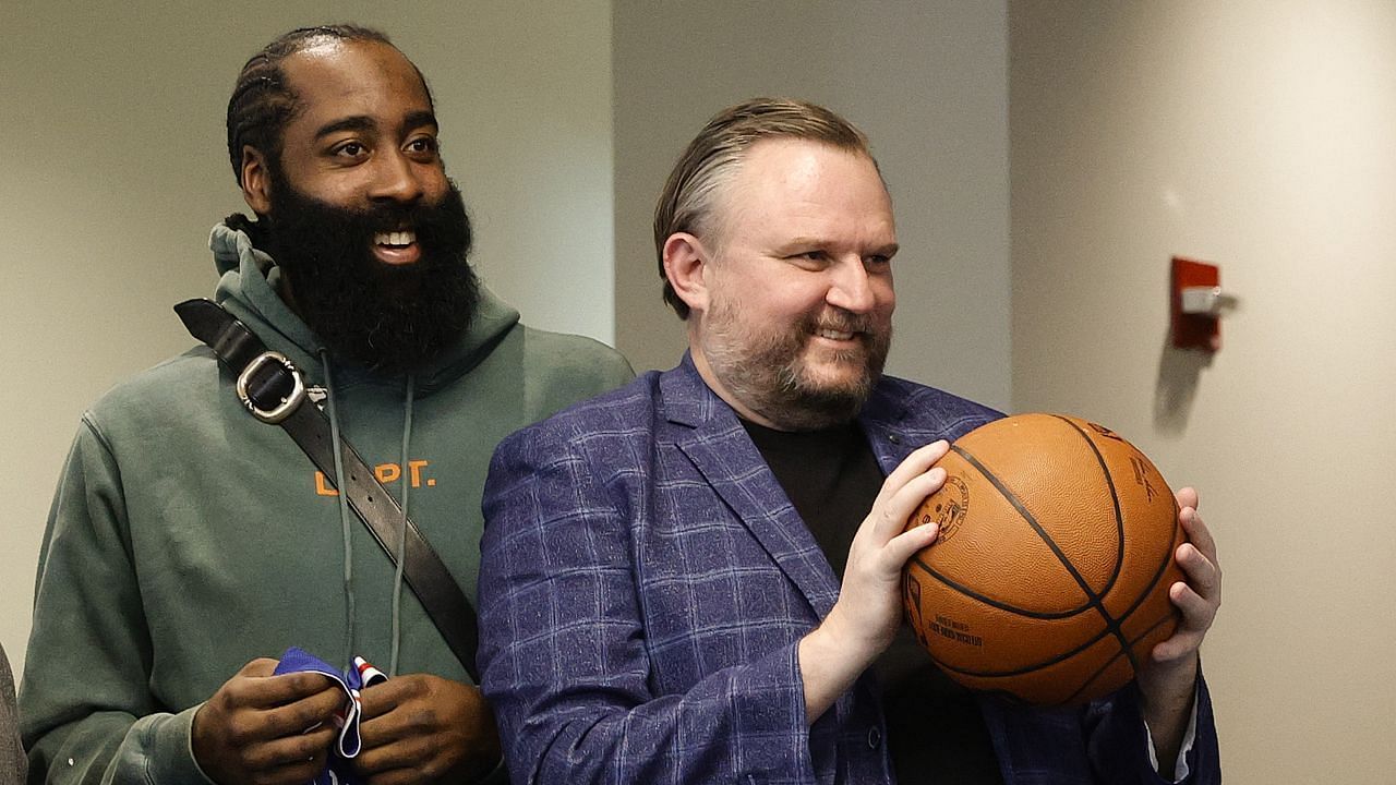 James Harden ripped Philadelphia 76ers president of basketball operations Daryl Morey in front of fans.