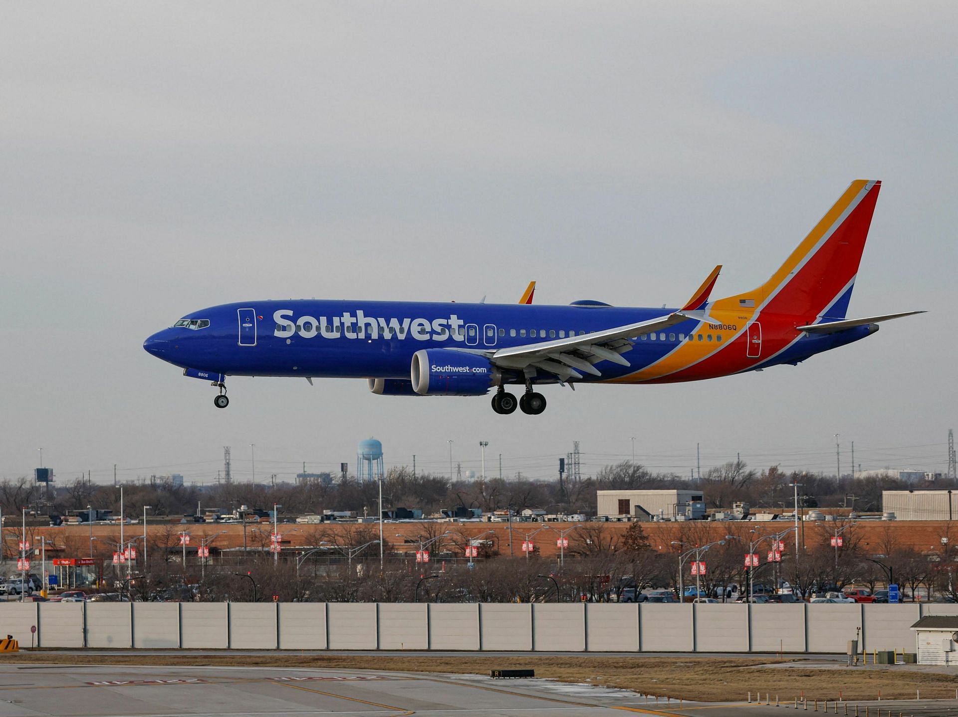 Social media users left stunned as a video from a SW flight showed flames from the engine: No injury reported. (Image via Twitter)