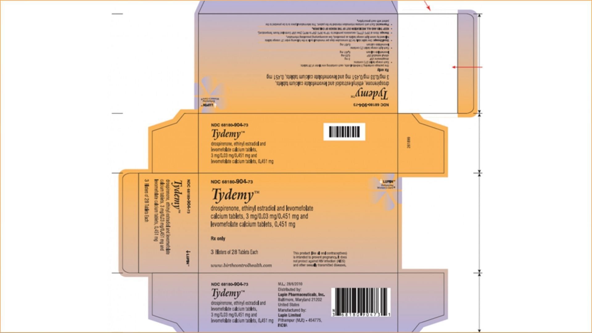 The recalled oral contraceptive pills may pose risks of unwanted pregnancy (Image via FDA)