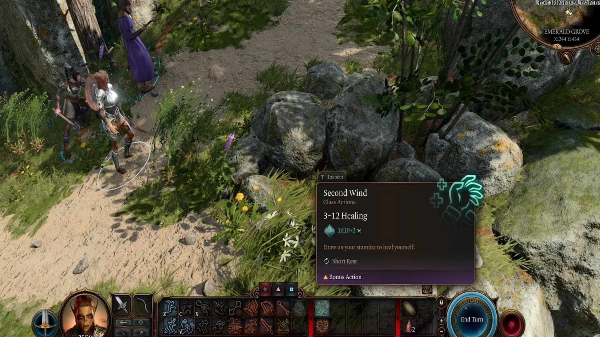 Second Wind is a Fighter-exclusive healing ability (Image via Larian Studios)