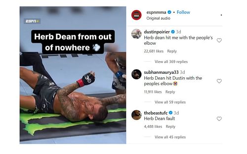 Screenshot of Poirier and Lewis' comments