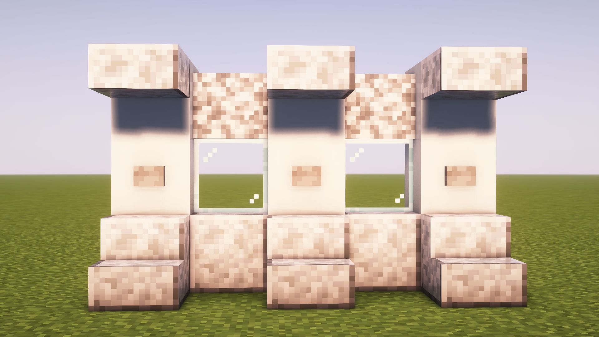 White concrete and diorite walls in Minecraft (Image via Mojang)