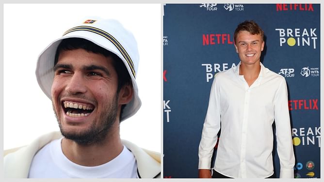 Carlos Alcaraz, Holger Rune, Matteo Berrettini and others hilariously attempt to hit the right notes while singing Canadian National Anthem