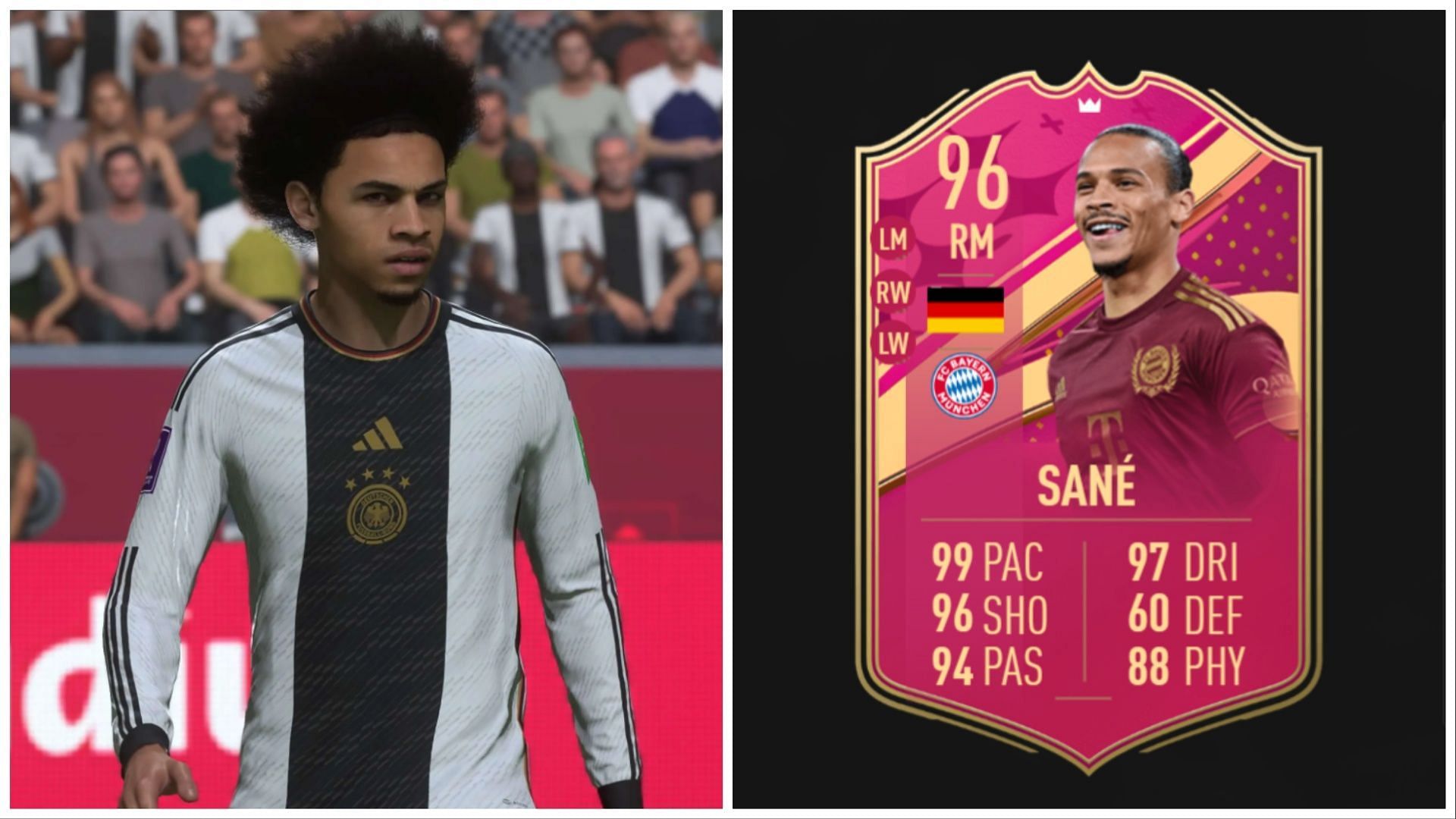 FUTTIES Sane is now live in FIFA 23 (Images via EA Sports)