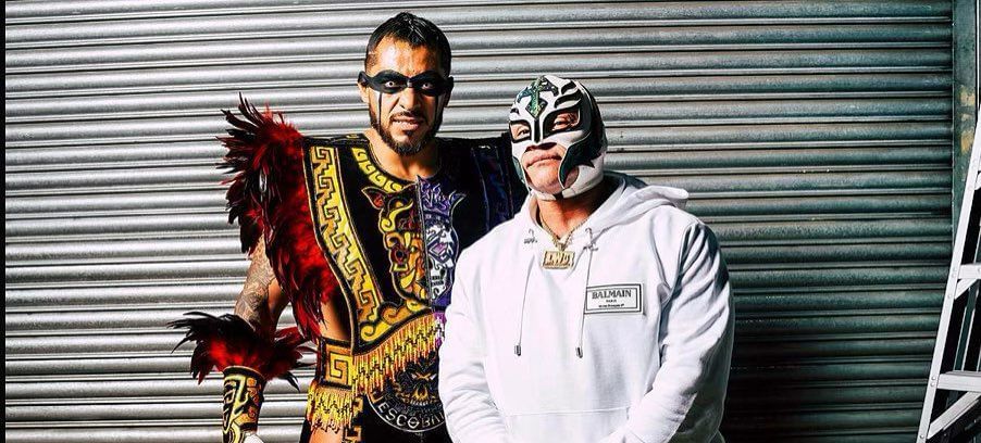 Santos Escobar with Rey Mysterio