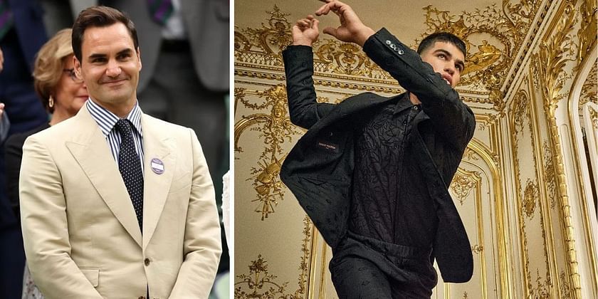 They have him doing ridiculous things, This kind of stuff only fits Roger  Federer - Tennis fans react to Carlos Alcaraz's Louis Vuitton campaign