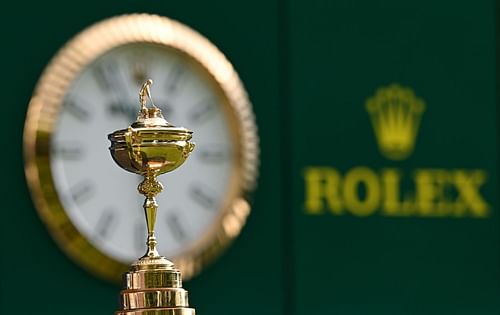 The Ryder Cup 2023 trophy at the BMW Championship (via Getty Images)