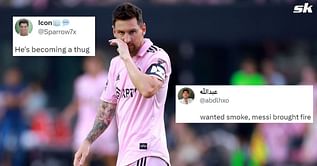 “He’s becoming a thug” “Bro turning on dark mode” – Fans left stunned as Lionel Messi engages in heated moment inside tunnel