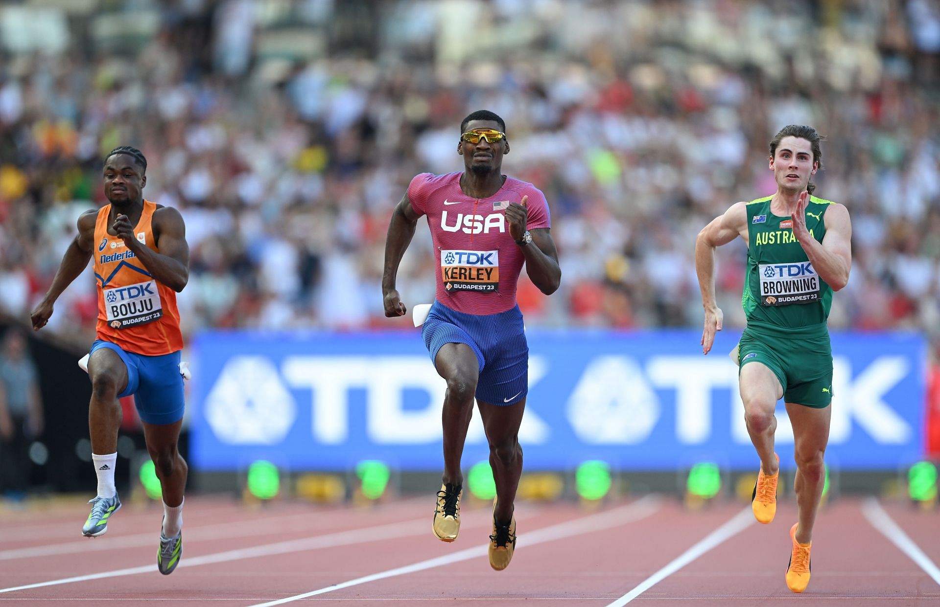 Fred Kerlye at Day 2 of World Athletics Championships Budapest 2023