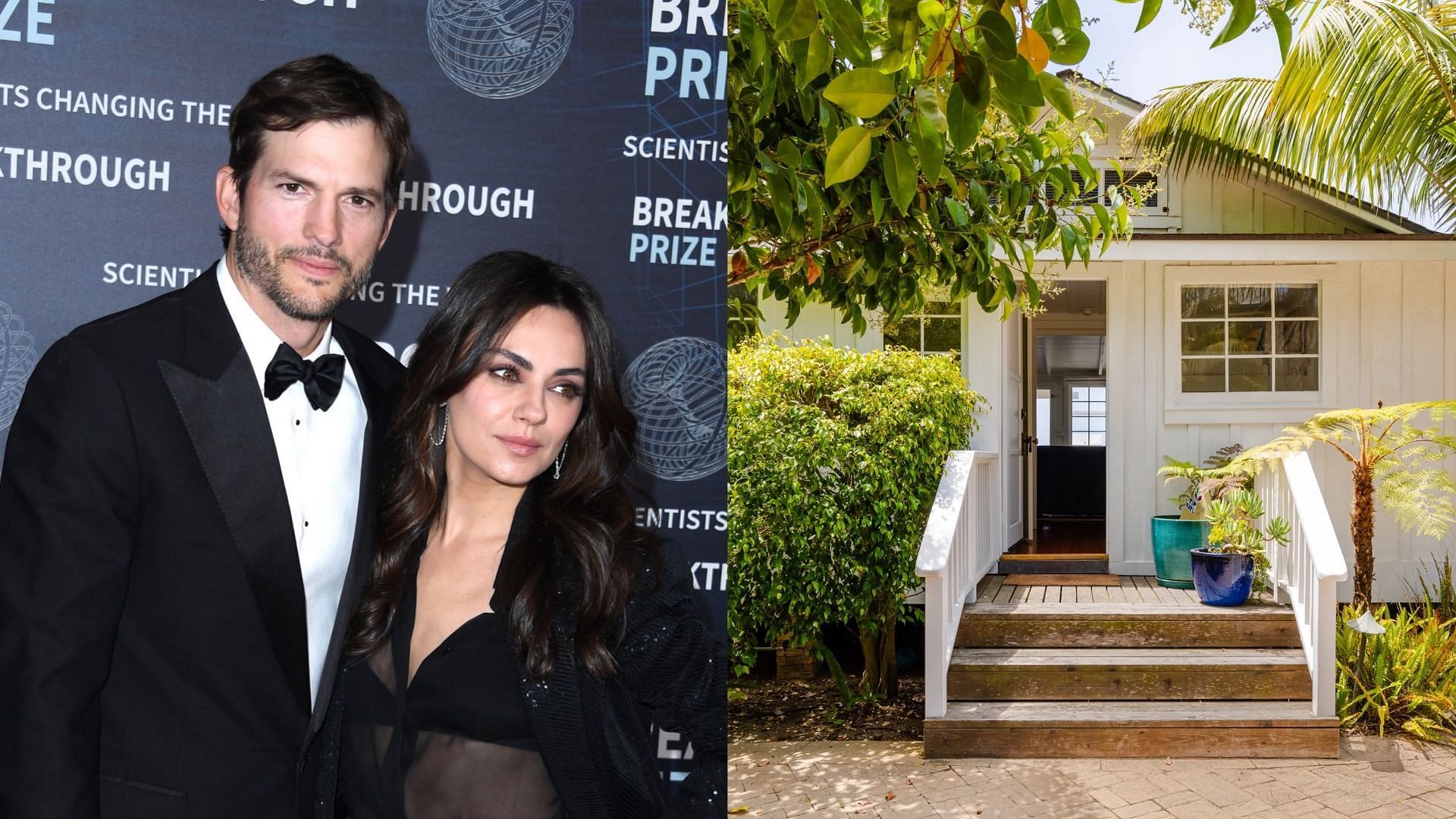 Mila Kunis and Ashton Kutcher are renting out their ocean front house as an Airbnb. (Images via Getty Images &amp; Katya Grozovskya)