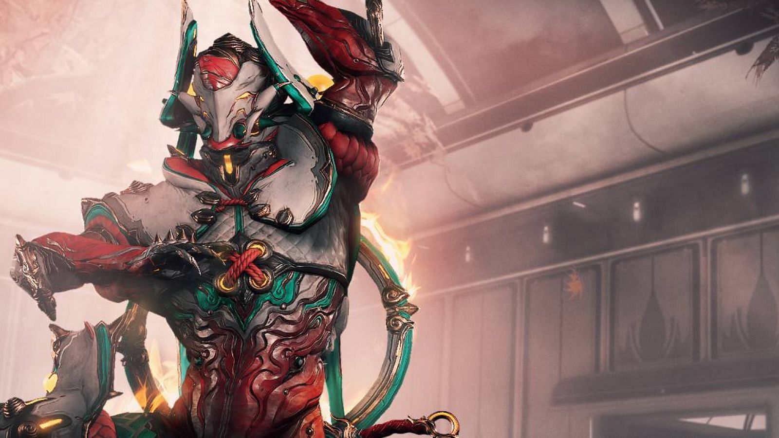 Nezha&#039;s Empyrean Collection contains the Deluxe skin for the Warframe (Image via Digital Extremes)