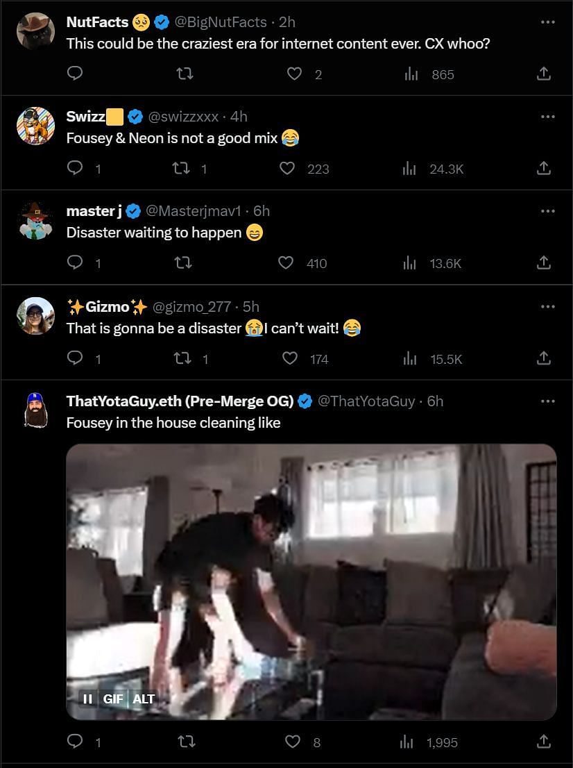 Streaming community responding to the Rumble streamer&#039;s clip 1/4 (Image via Twitter)