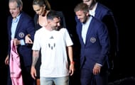 David Beckham (second right) lured the Argentine hero to the DRV PNK.