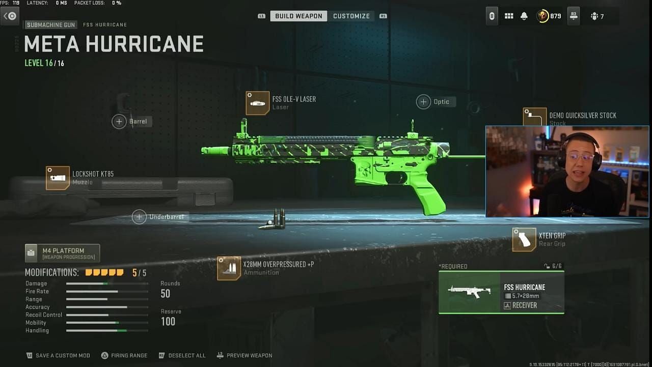 FSS Hurricane loadout in Warzone 2 (Image via Activision and YouTube/WhosImmortal)
