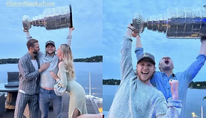 IN PHOTOS: Alex Wennberg and his wife Felicia join William Karlsson's Stanley Cup celebration