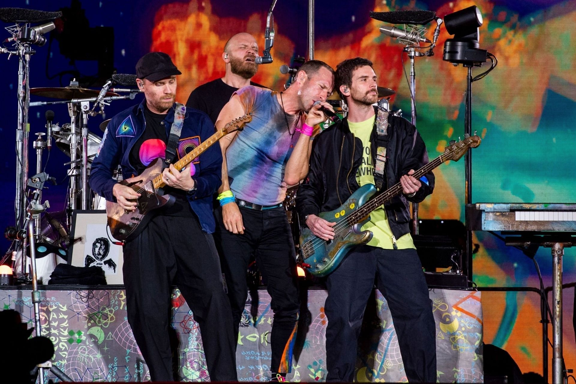 Coldplay at  Stadio Diego Armando Maradona in Naples, Italy  on June 21, 2023 (Image via Getty Images)