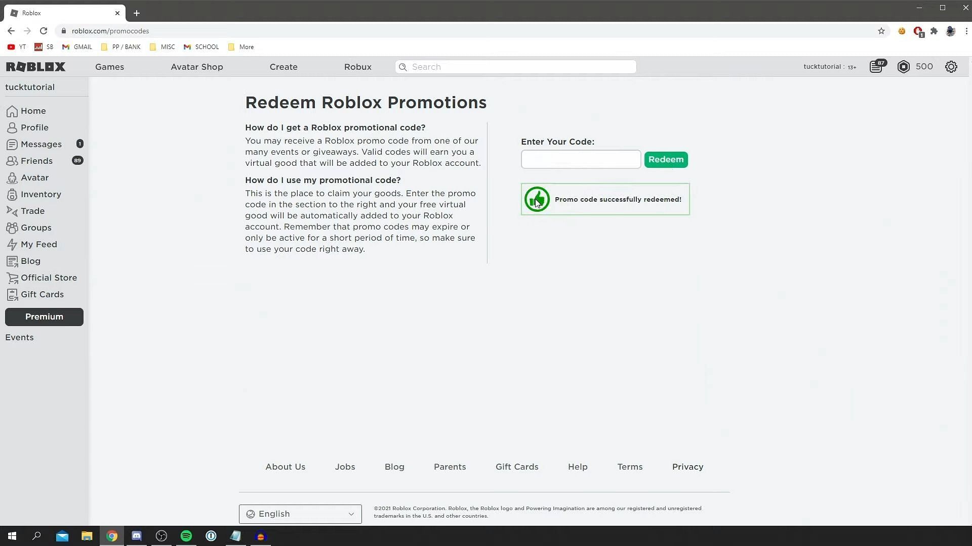 Roblox Promo Code Redeem - Collection