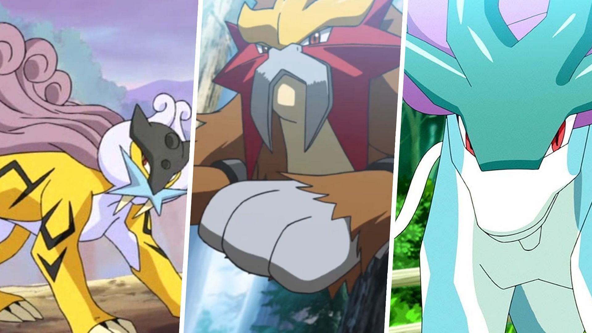 Raikou, Entei, and Suicune as seen in the anime (Image via TPC)