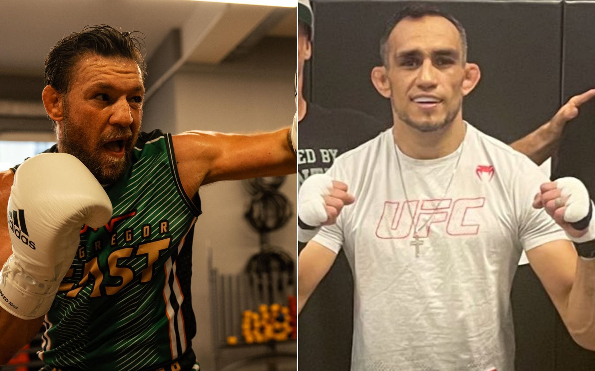 Conor McGregor [Left], and Tony Ferguson [Right] [Photo credit: @TheNotoriousMMA and @TonyFergusonXT - Twitter]