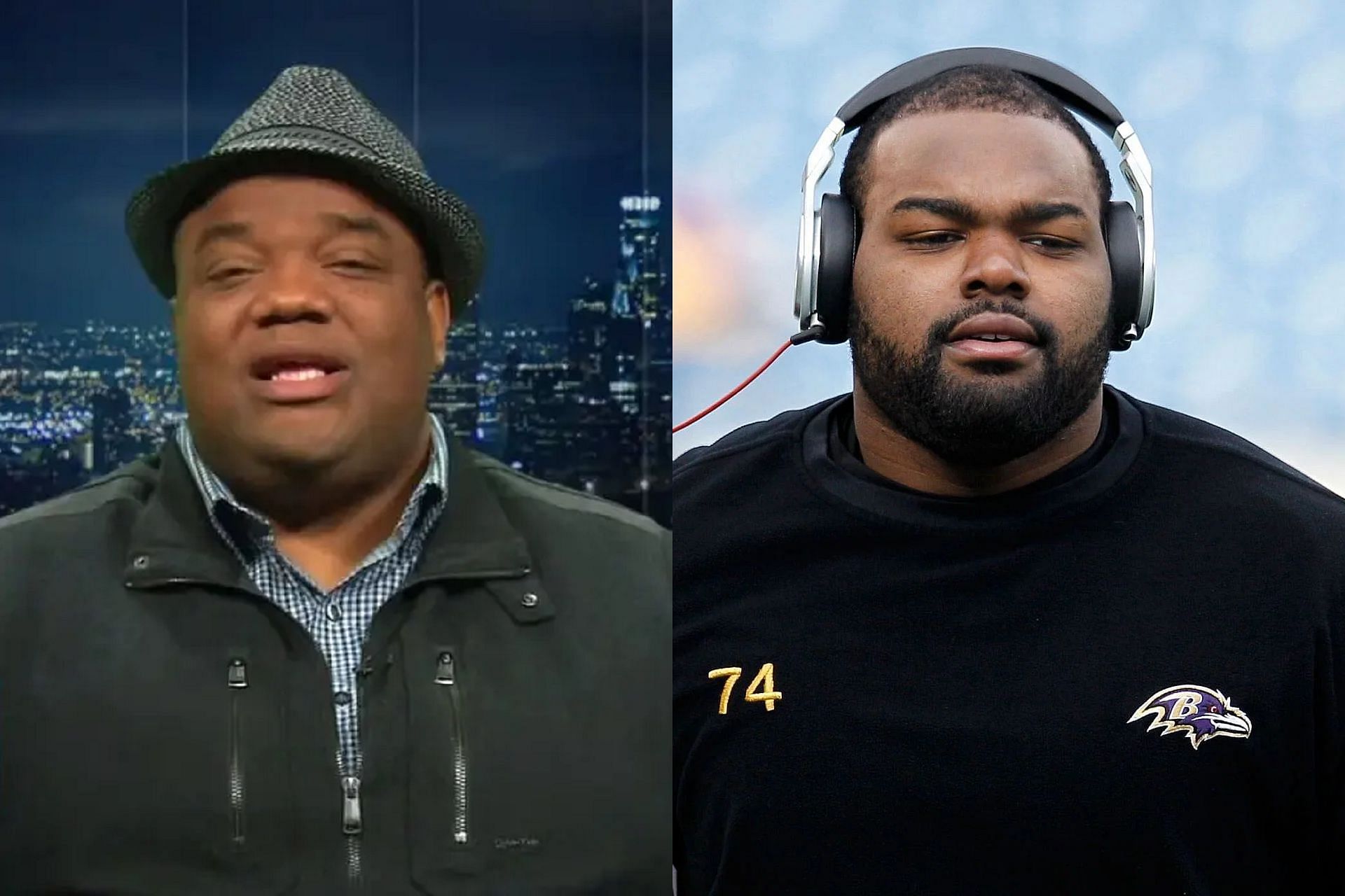 Jason Whitlock and Michael Oher (Pic Readjusted from Business Insider and Getty)