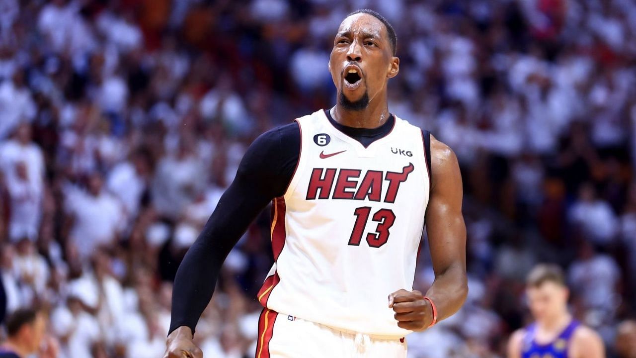 Bam Adebayo of the Miami Heat during an NBA game.