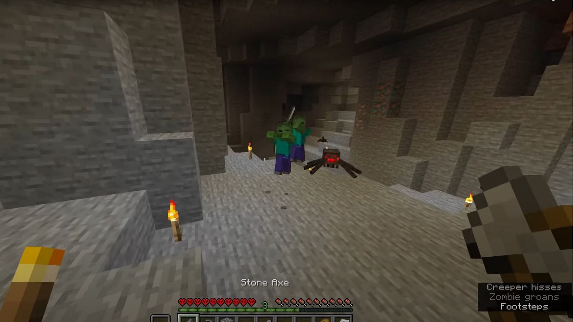 Encountering multiple mobs in Minecraft (Image via Mojang Studios)