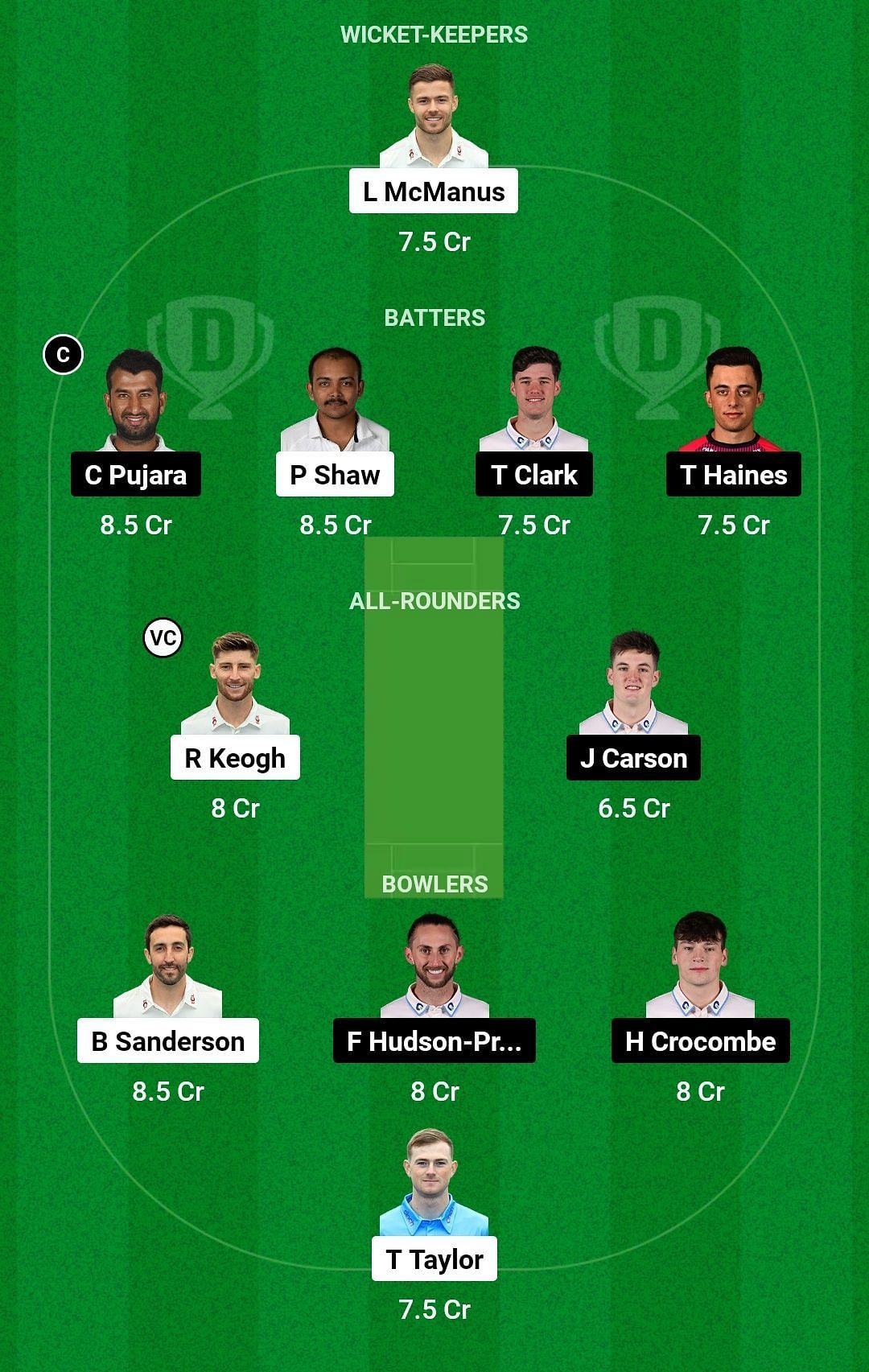 NOR vs SUS Dream11 Prediction Team, Head To Head League