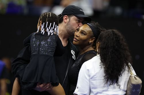 Serena Williams with her husband Alexis Ohanian and daughter Olympia