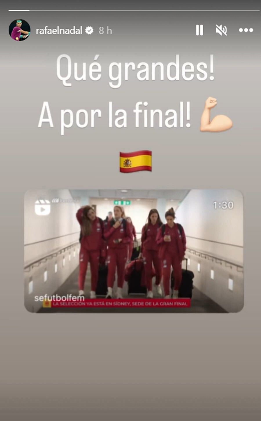 Rafael Nadal on Instagram