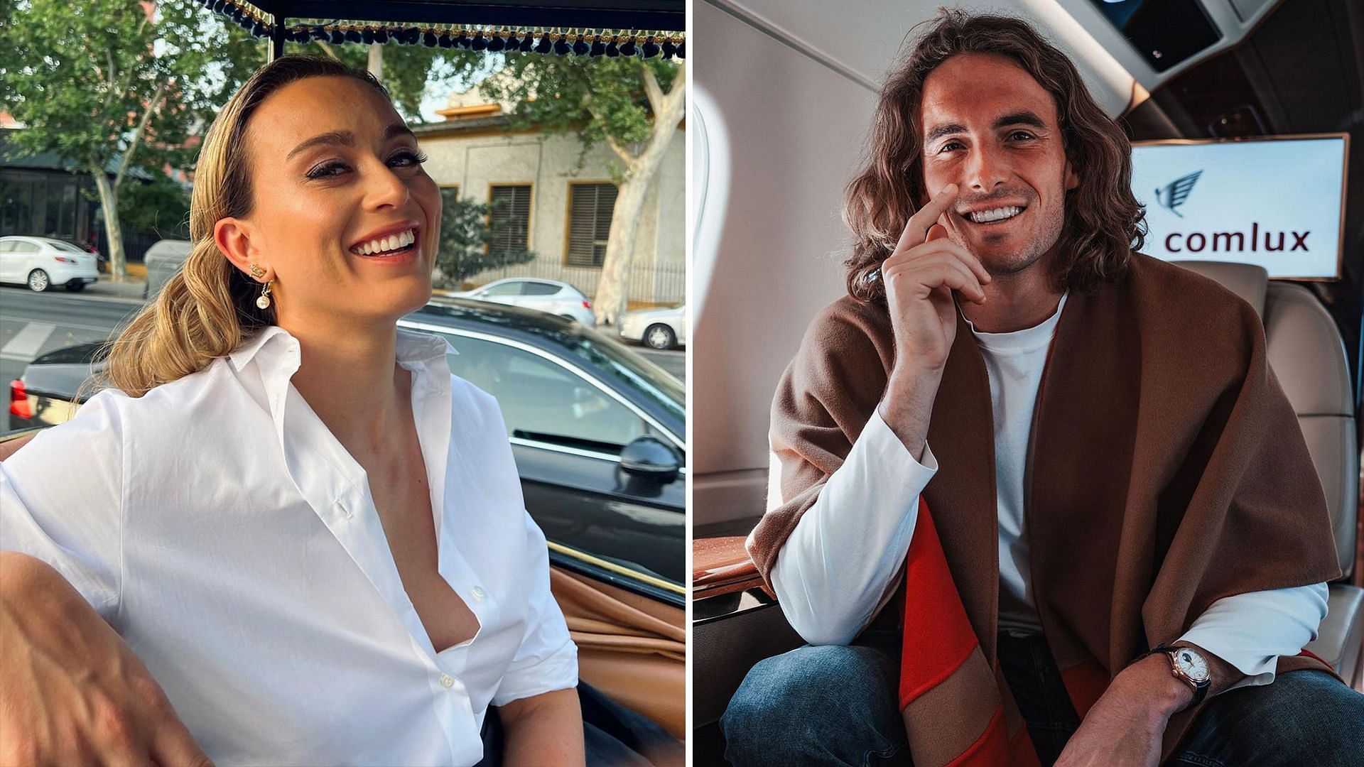 Paula Badosa(left) and Stefanos Tsitsipas(right)