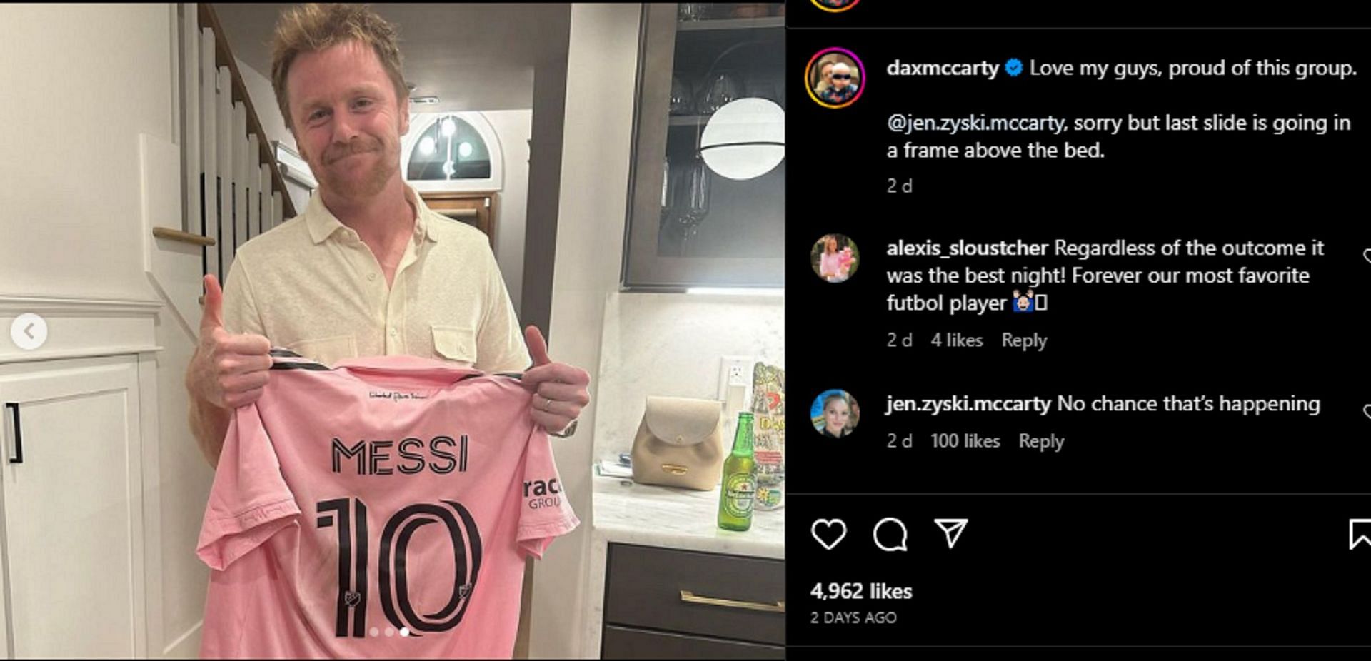 Lionel Messi&#039;s jersey could be in Dax McCarthy&#039;s bedroom.