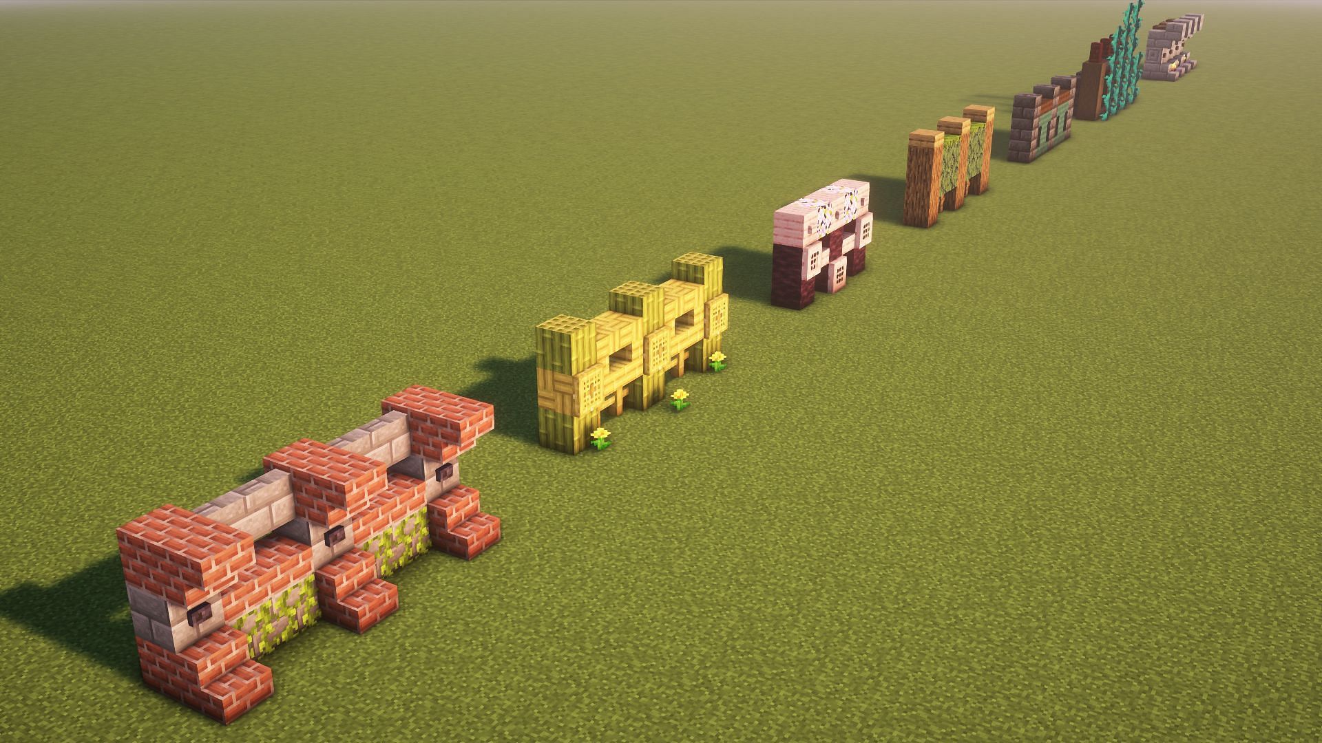 There are many kinds of walls that players can create in Minecraft (Image via Mojang)