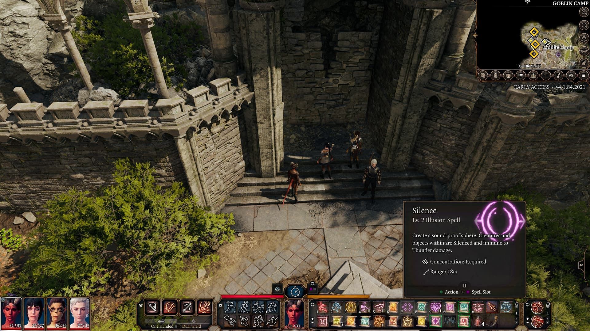 Silence is a powerful utility spell in Baldur&#039;s Gate 3 (Image via Larian Studios)