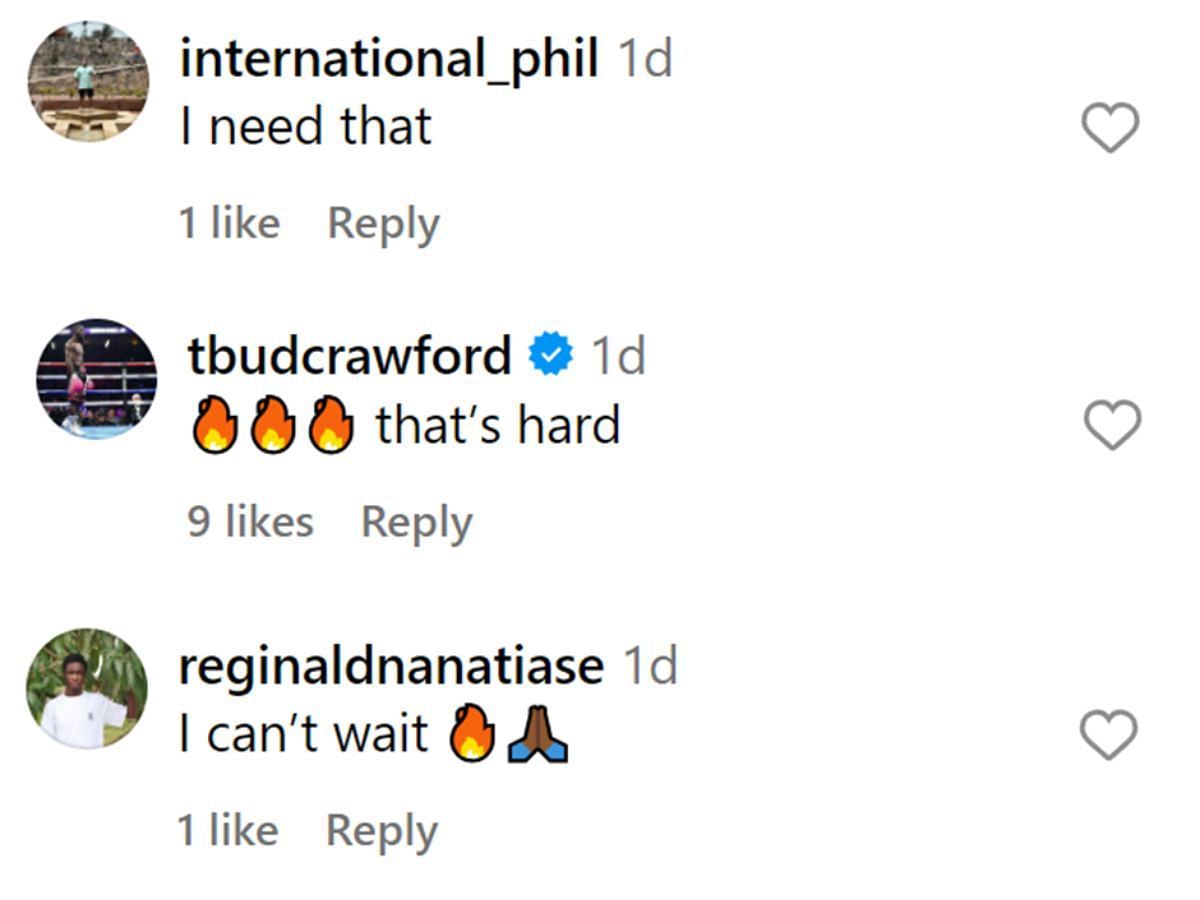 Fan comments (Image via Instagram)