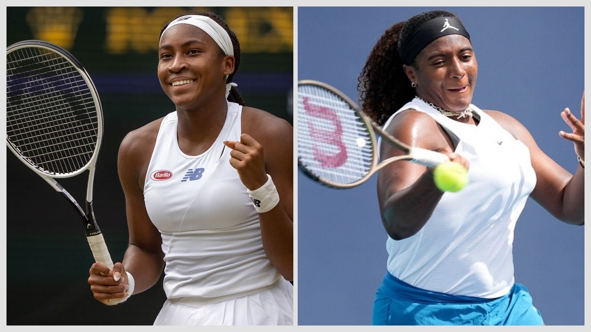 Coco Gauff(left) and Hailey Baptiste(right)