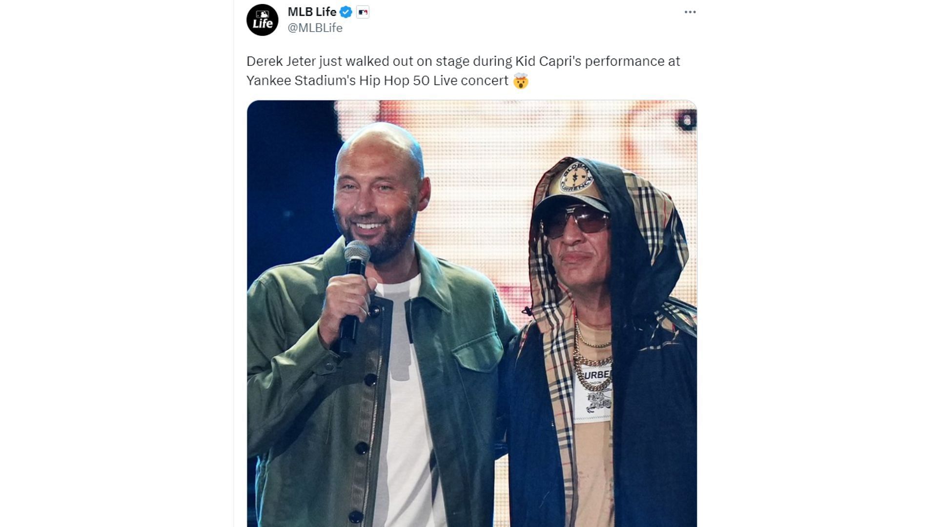 Derek Jeter shows up at the Hip-Hop 50 concert