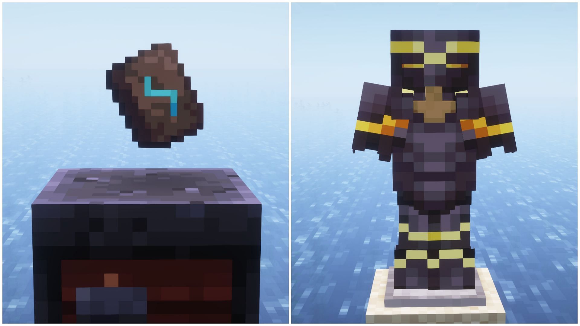 Shaper armor trim can be used on any armor part in Minecraft (Image via Sportskeeda)