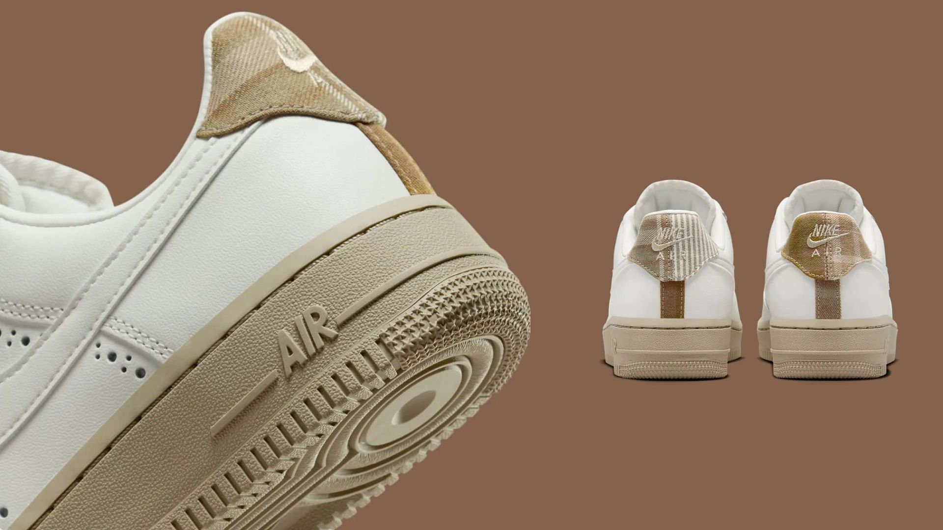Take a closer look at the heel counters of these Nike Air Force 1 shoes (Image via House of Heat)