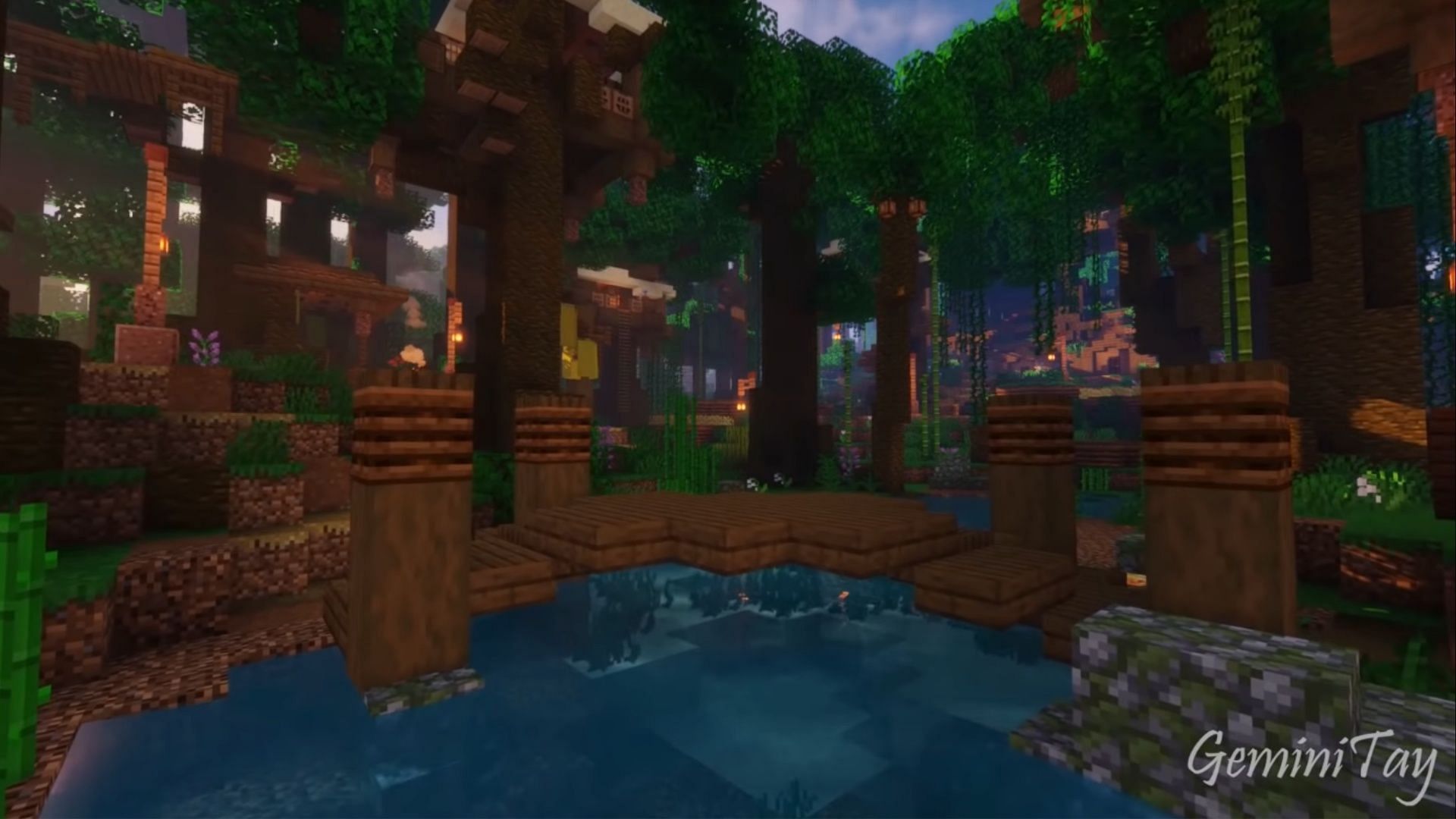 The Jungle Treehouse Village in-game (Image via Mojang Studios)