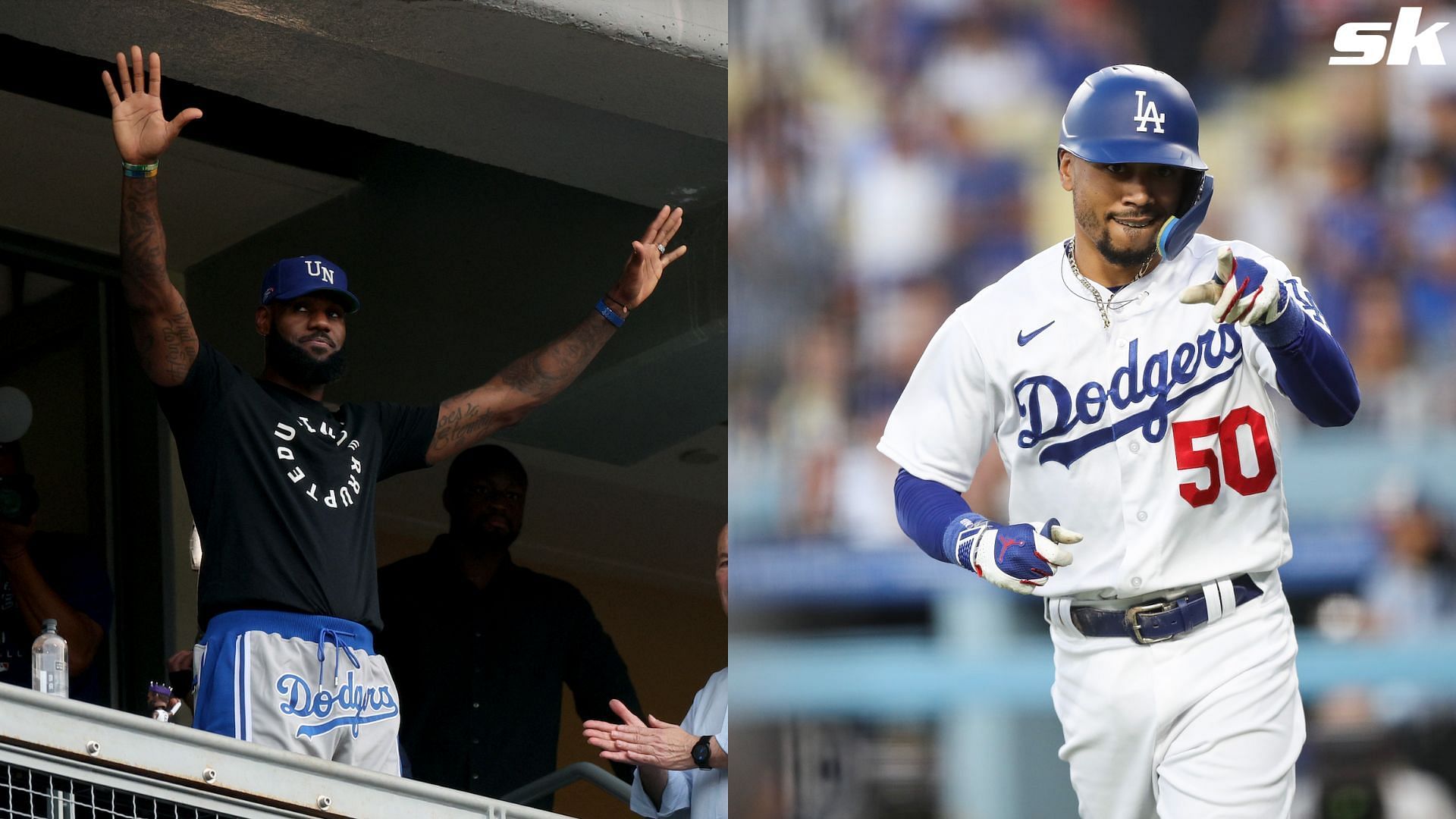 LeBron James of the LA Lakers and Mookie Betts of the LA Dodgers