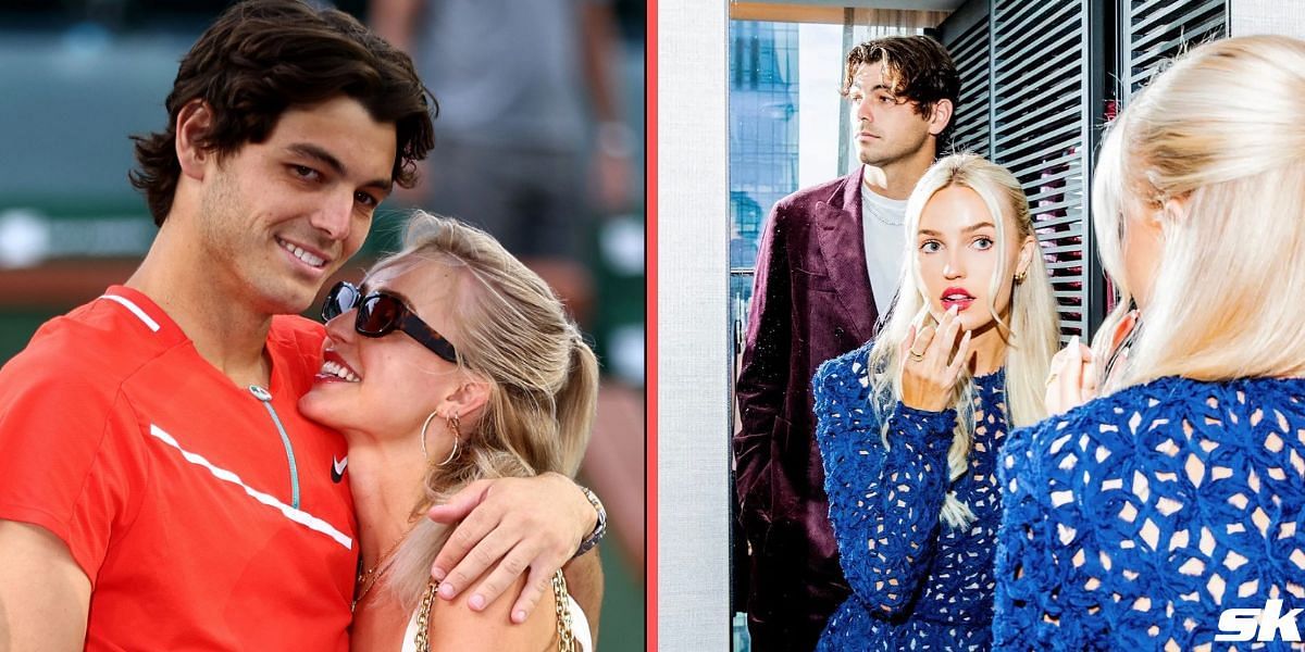 Taylor Fritz and his girlfriend Morgan Riddle