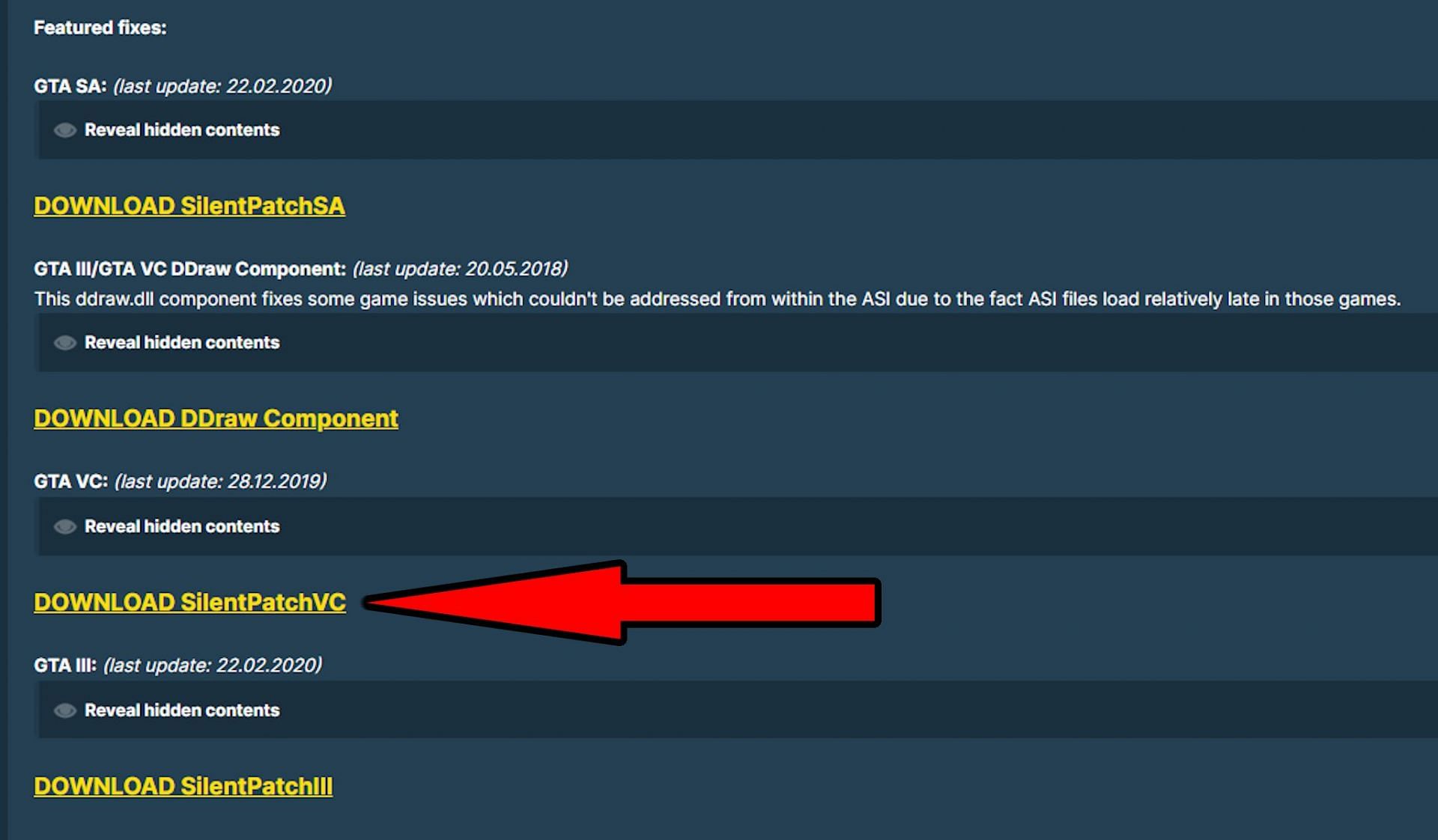 This is the link you need to click on on the website (Image via GTA forums)