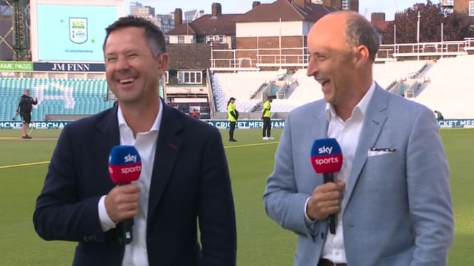 [Watch] Nasser Hussain trolls Ricky Ponting for missing his flight after 5th Ashes Test