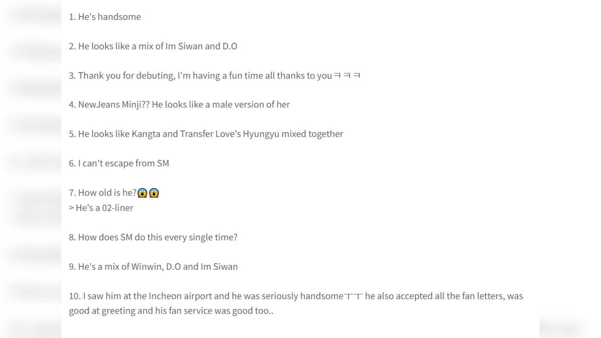 South Korean netizens&rsquo; comments on Wonbin&rsquo;s pictures (Image via pannchoa)